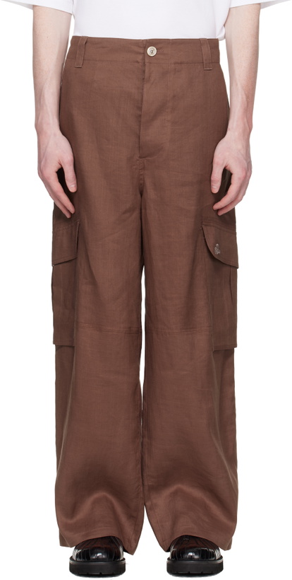 Photo: Marni Brown Marni Wave Logo Ramie Cargo Pants