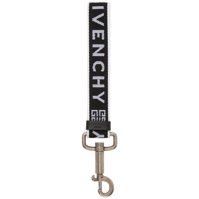 Photo: Givenchy Black and White 4G Webbing Keychain