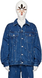 KUSIKOHC SSENSE Exclusive Blue Multi Rivet Denim Jacket