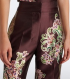 Alémais Josie floral cropped straight pants