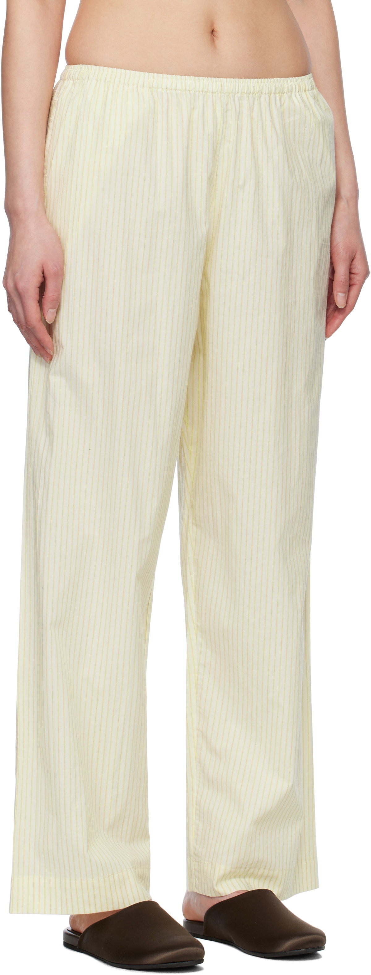 Deiji Studios White & Yellow Ease Lounge Pants