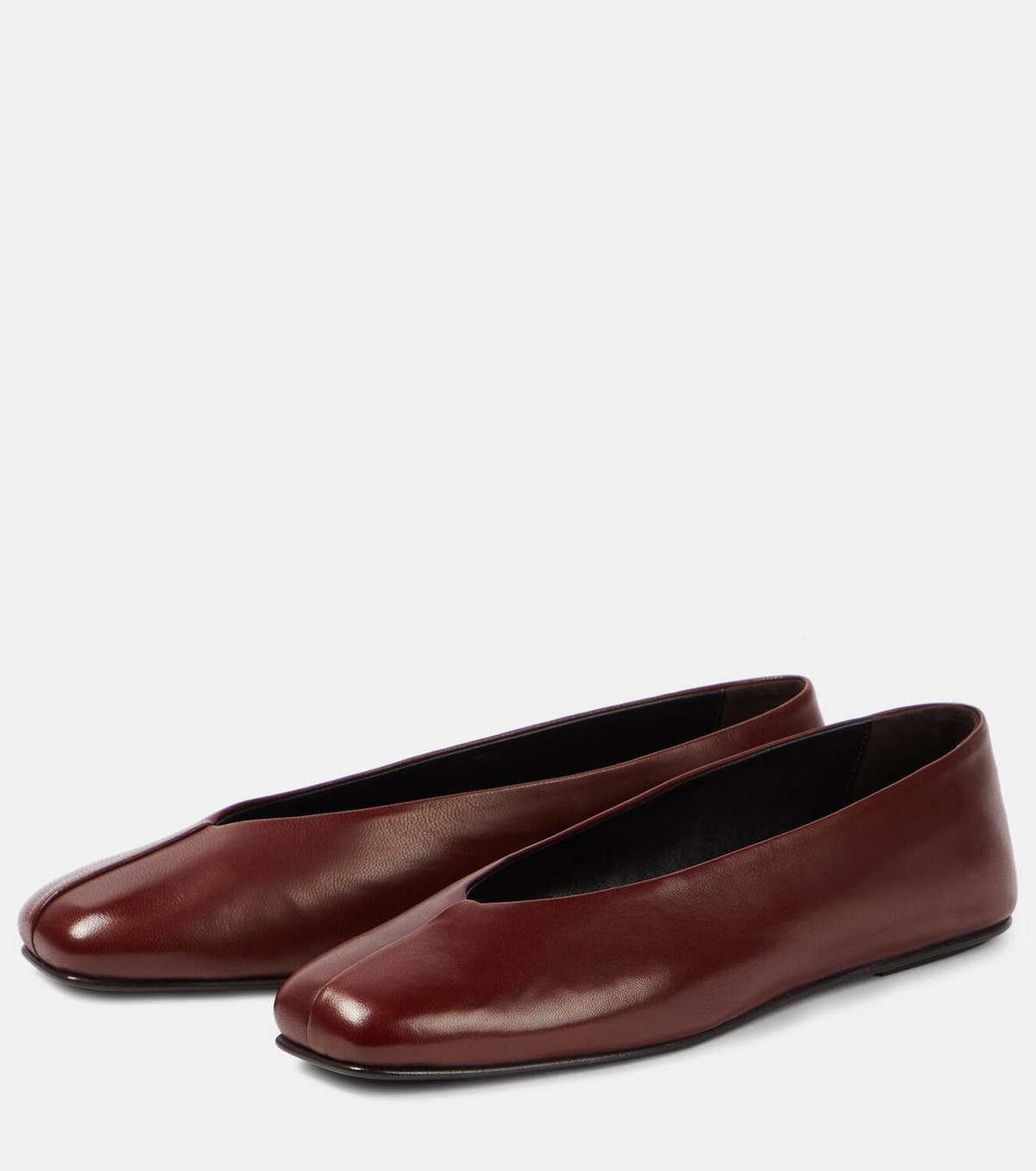 The Row Eva Two leather ballet flats The Row