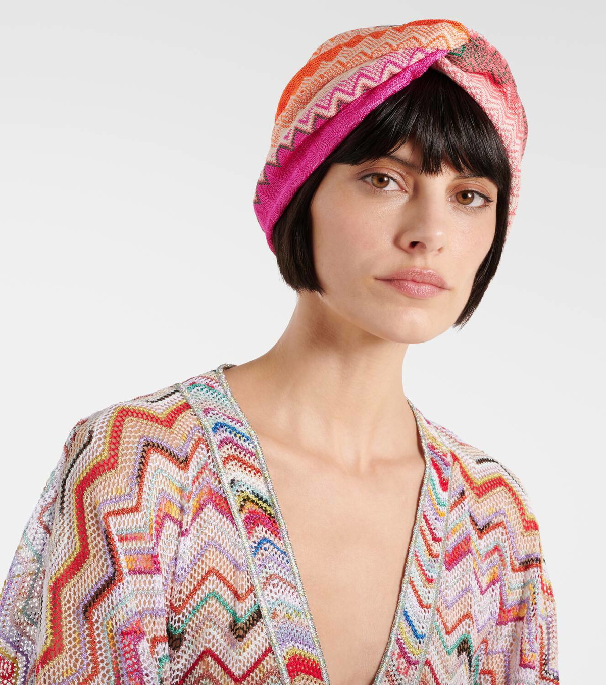 Missoni Zigzag Headband Missoni Kids Girls Multi-Coloured Zigzag Headband | Junior  main image 2
