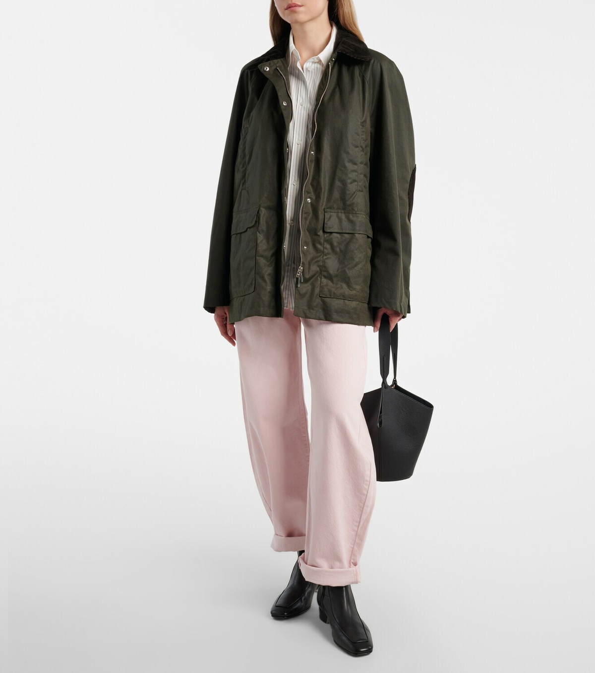 Frame Bubble barrel-leg jeans