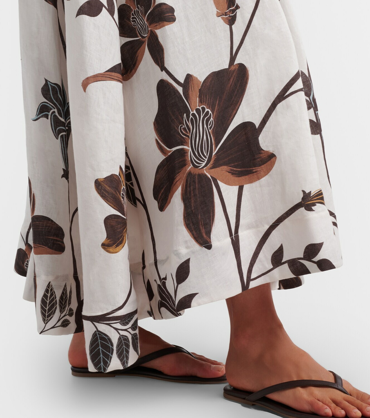 Agua by Agua Bendita Delta floral linen maxi skirt