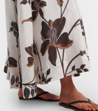 Agua by Agua Bendita Delta floral linen maxi skirt