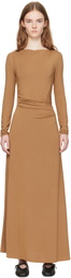rag & bone Khaki Luca Draped Maxi Dress