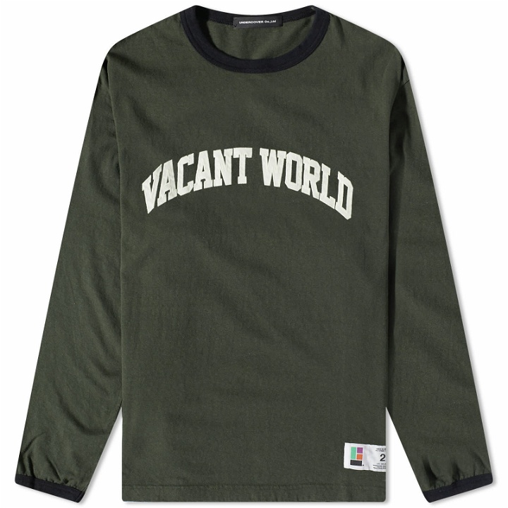 Photo: Undercover Men's Long Sleeve Vacant World T-Shirt in Green