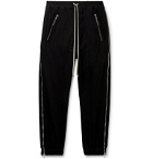Rick Owens - Zipped Cotton-Jersey Drawstring Sweatpants - Black
