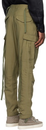 4SDESIGNS Khaki Drawstring Cargo Pants