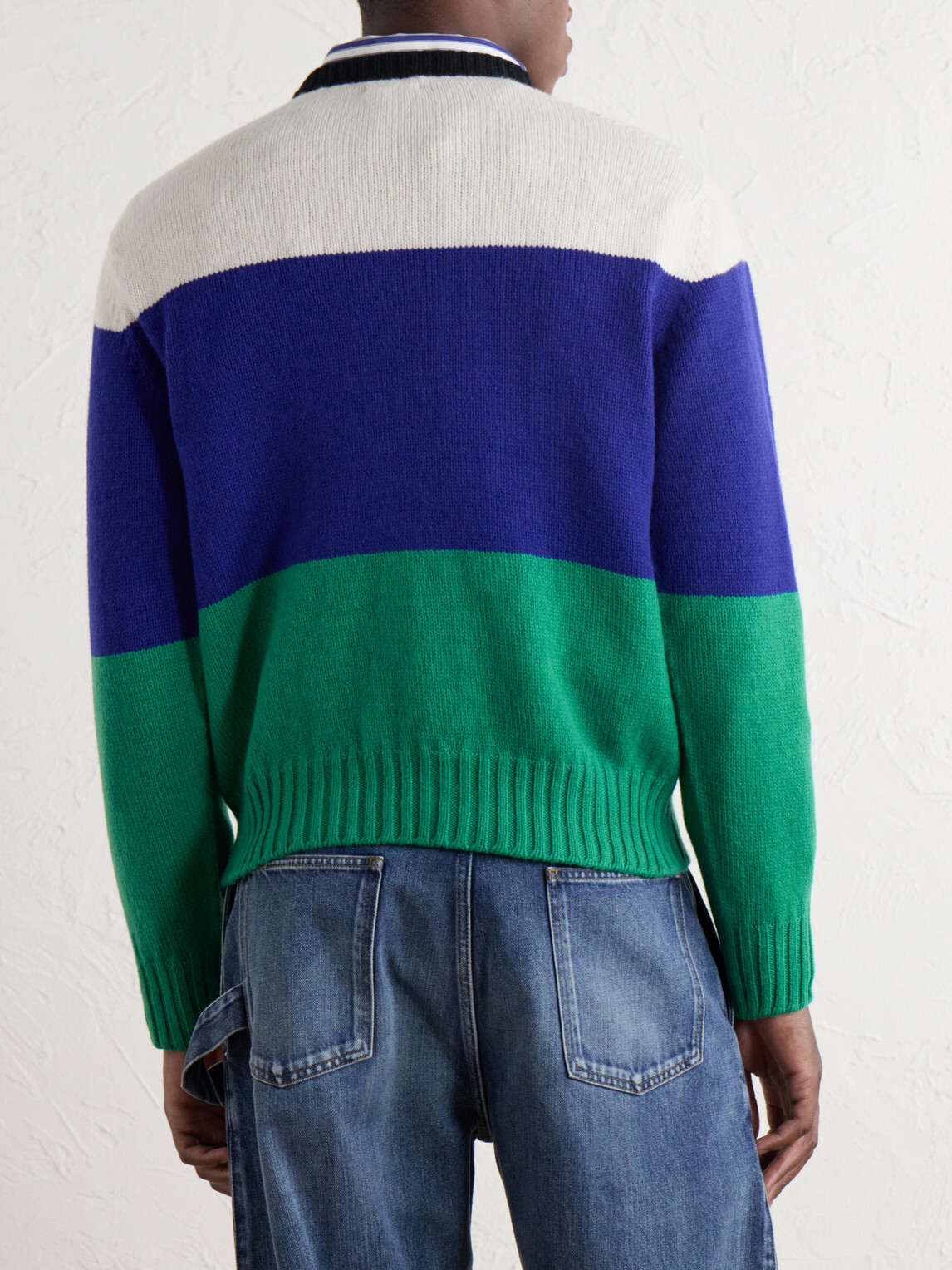 JW Anderson - Striped Wool Sweater - Blue