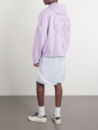 Acne Studios - Franzine Distressed Cotton-Blend Jersey Zip-Up Hoodie - Purple