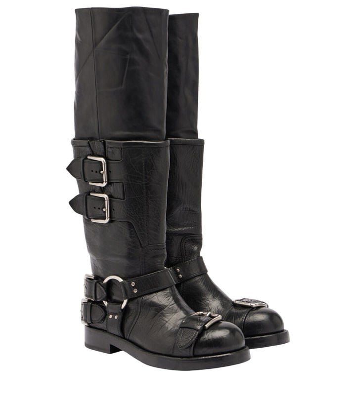 Photo: Dolce&Gabbana Leather knee-high boots
