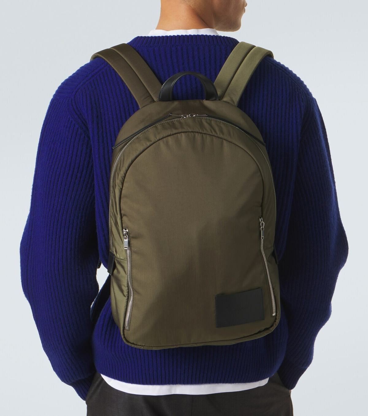 Jil Sander Leather-trimmed backpack