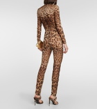 Dolce&Gabbana - x Kim leopard-print silk-blend jumpsuit