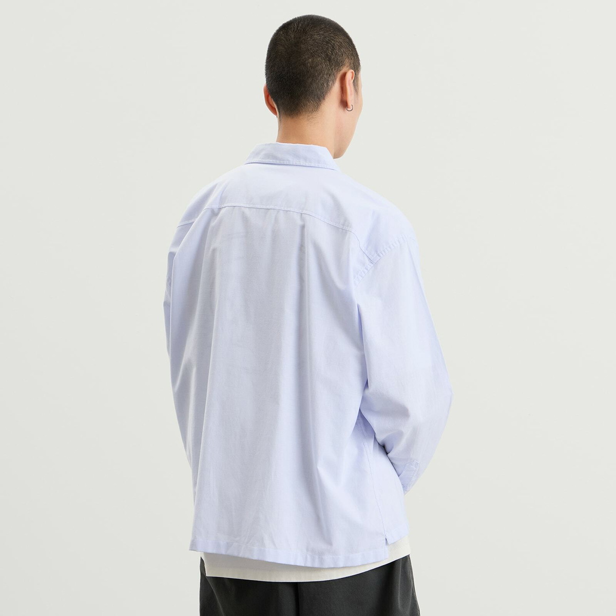 END. Fairways Long Sleeve Shirt in Sky Blue