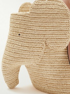 LOEWE - Elephant Leather-Trimmed Raffia Tote Bag