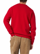 MC2 Saint Barth Man Crewneck Red Sweater With St. Barth Embroidery