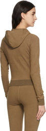 SKIMS Tan Outdoor Basics Zip-Up Hoodie