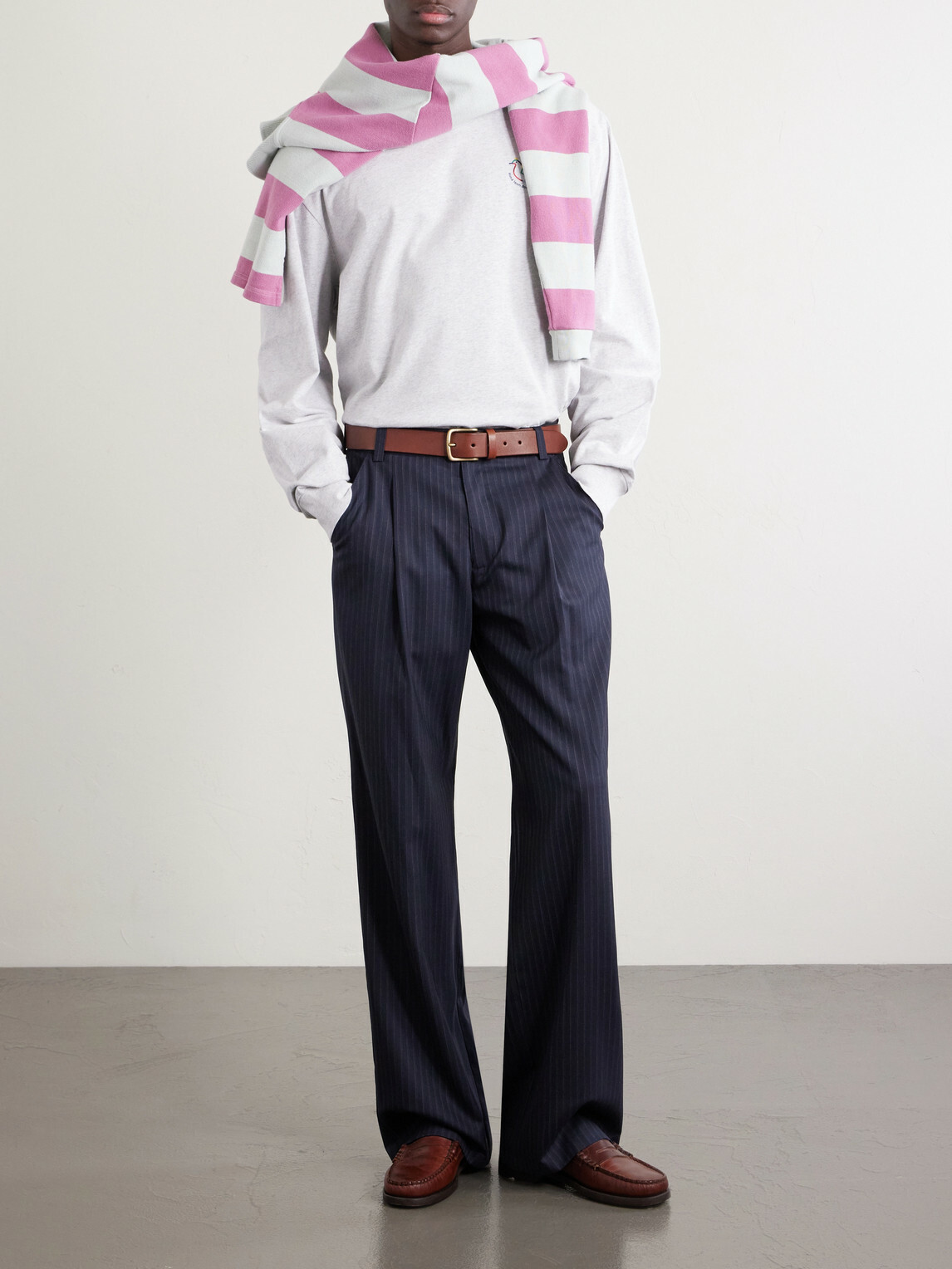 Aimé Leon Dore - Dove Logo-Print Cotton-Jersey Sweater - Gray