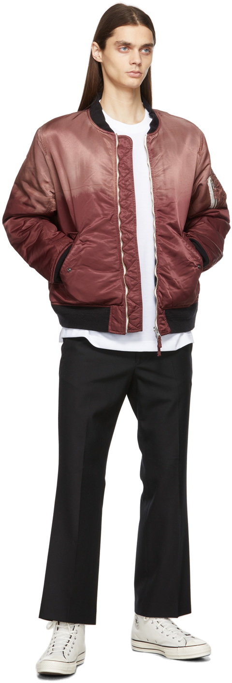 Reversible Bomber Jacket - Burgundy and Black