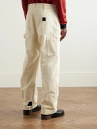 Enfants Riches Déprimés - Straight-Leg Distressed Panelled Herringbone Denim Trousers - Neutrals