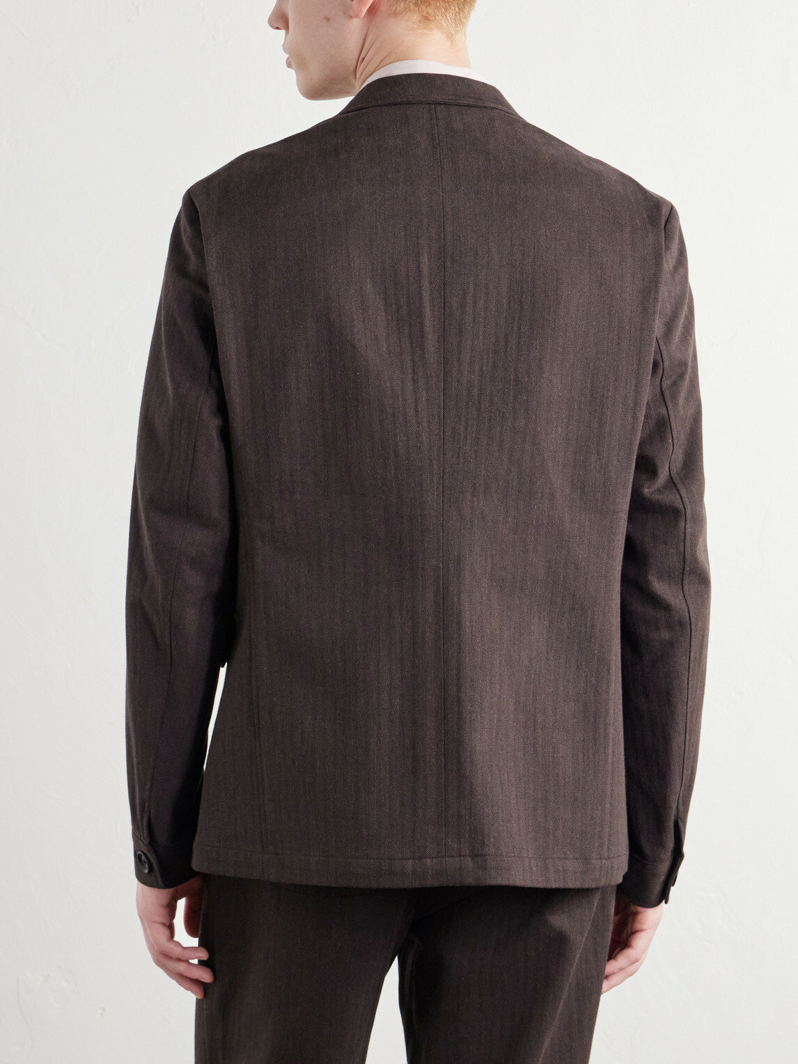 Oliver Spencer - Solms Cotton-Blend Herringbone Suit Jacket - Brown