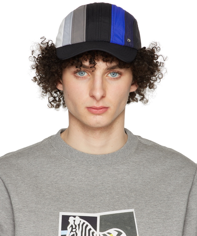 Photo: PS by Paul Smith Blue & Grey Nylon Stripe Cap