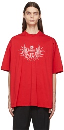 VETEMENTS Red Crystal Logo T-Shirt