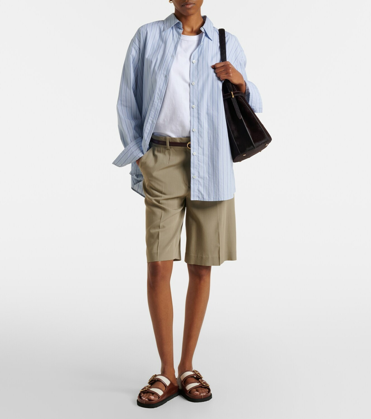 Birkenstock 1774 Arizona leather-trimmed sandals
