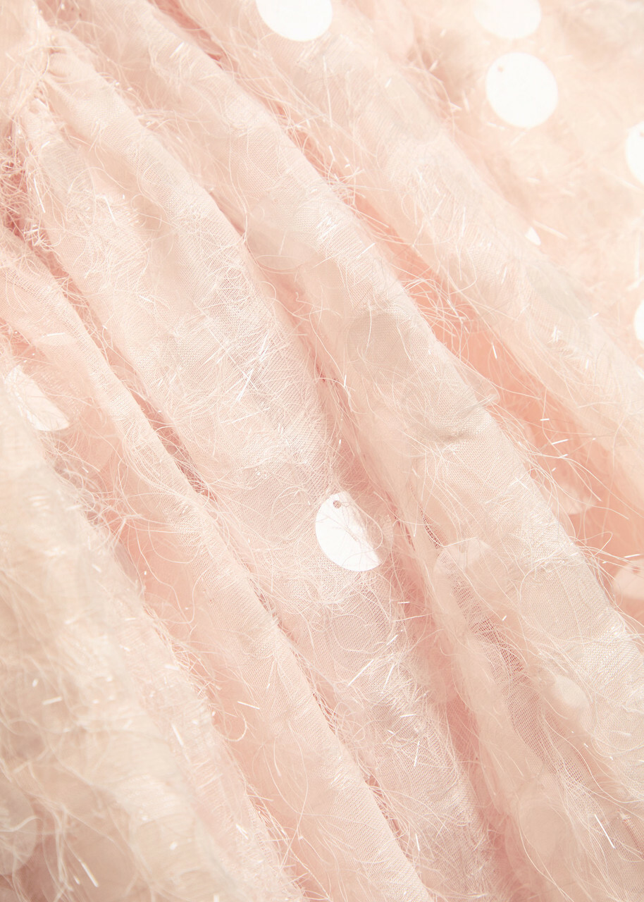 Sister Jane Teese Embellished Voile Mini Dress Light Pink