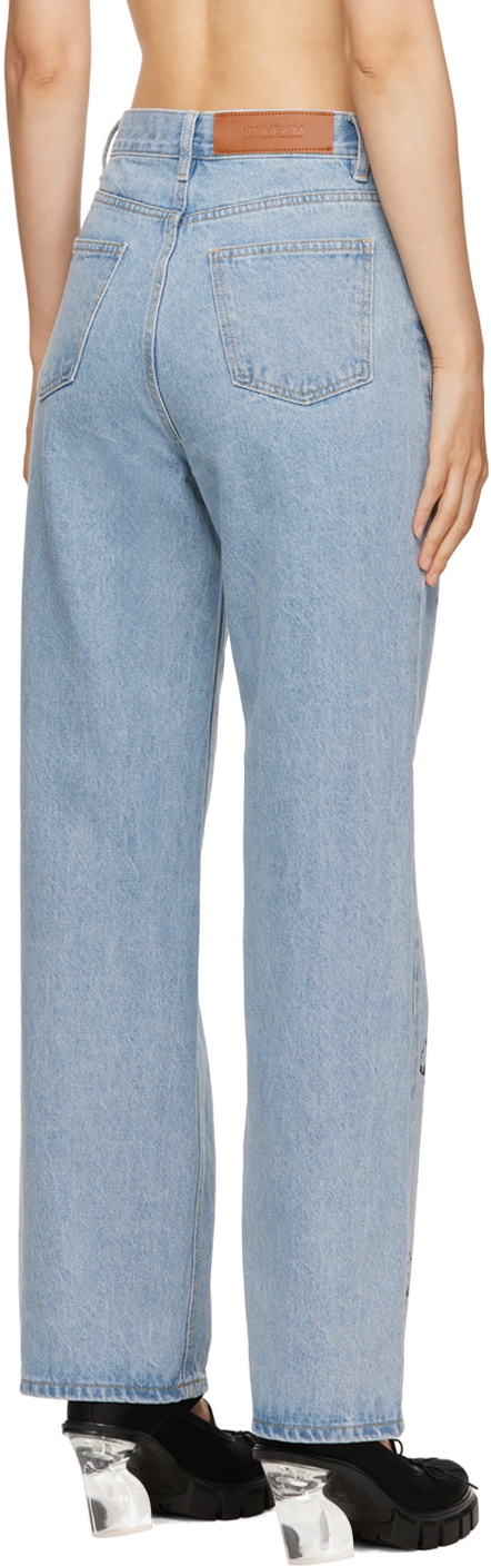 KIMHĒKIM Blue Pearl Stamped Jeans KIMHĒKIM