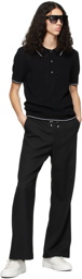 Balmain Black Knit Polo