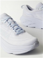 Hoka One One - Bondi 8 Rubber-Trimmed Mesh Running Sneakers - White