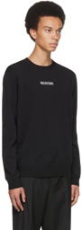 Valentino Black Intarsia Logo Sweater