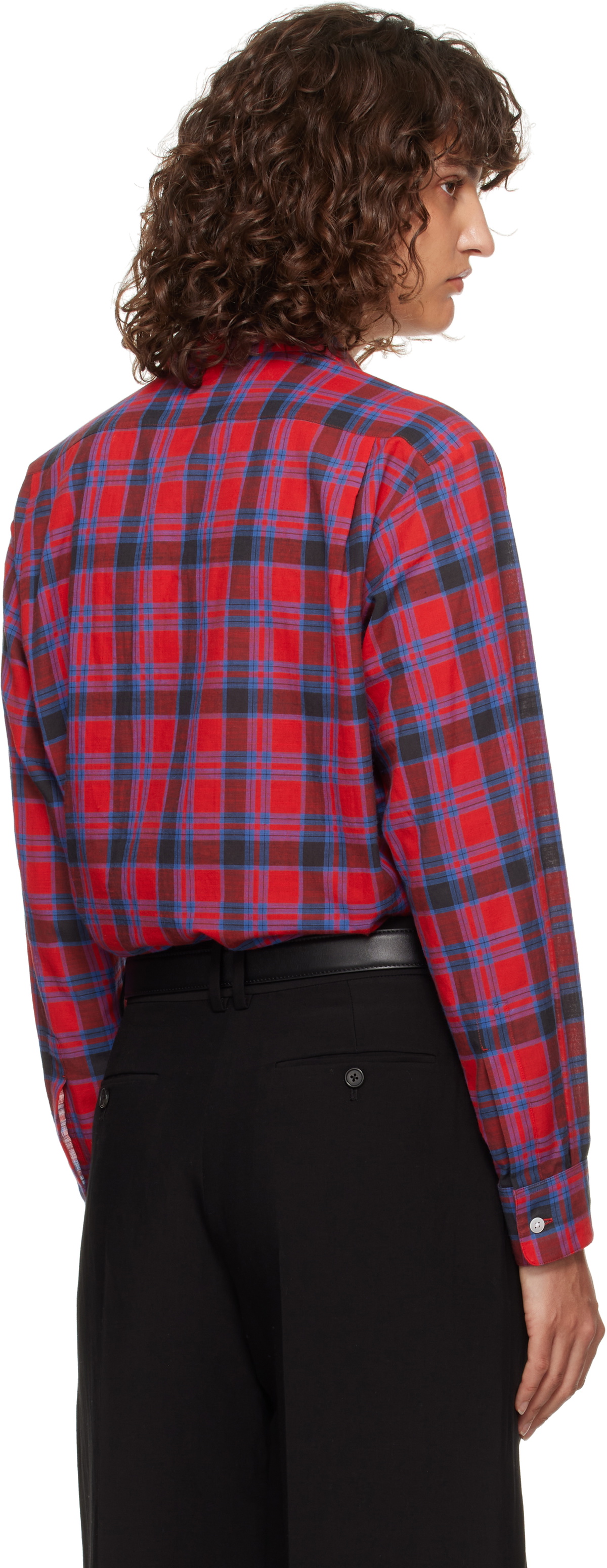 The Row Red & Navy Nesson Shirt The Row