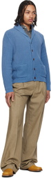 Polo Ralph Lauren Blue Cotton Shawl-Collar Cardigan