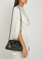 Stella Mccartney Falabella Mini Drawstring Metallic Faux Suede Tote bag - Navy - One Size