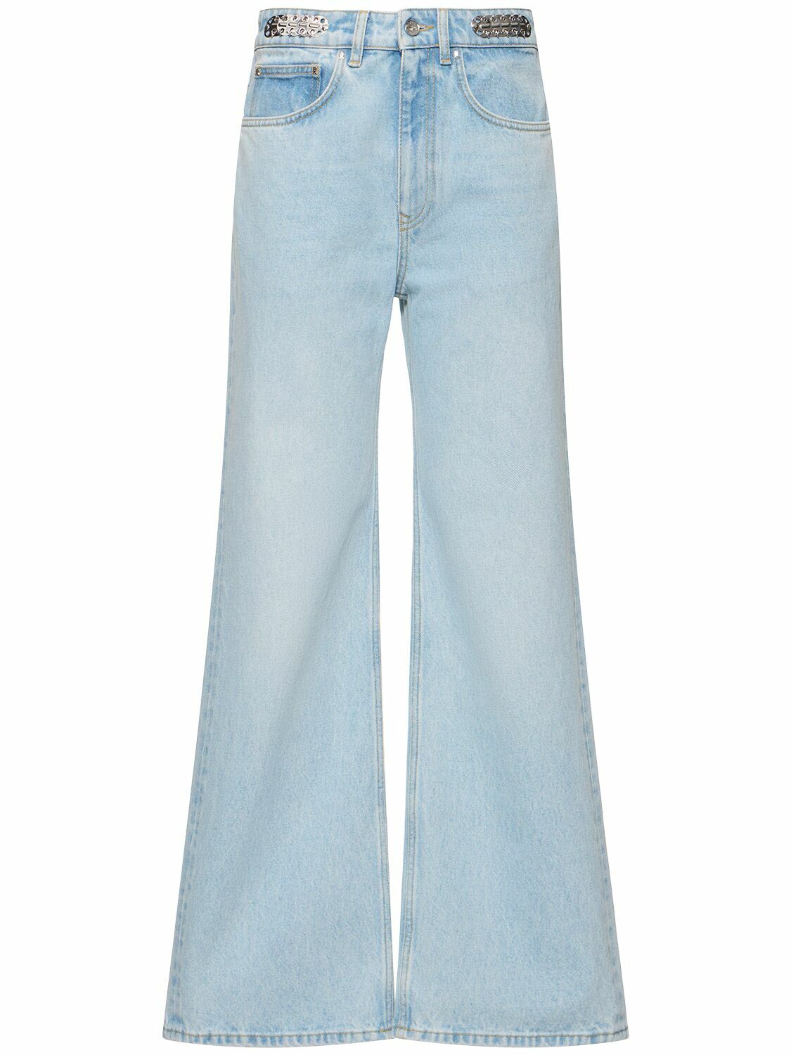 Rabanne Chain-embellished Straight-leg Jeans Denim Paco Rabanne
