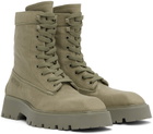 Alexander Wang Khaki Throttle Lace-Up Ankle Boots