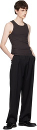 Seventh Black Base Rib Tank Top