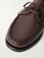 Saman Amel - City Moc Full-Grain Leather Boat Shoes - Brown
