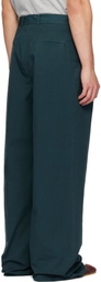 Dries Van Noten Green Poplin Trousers