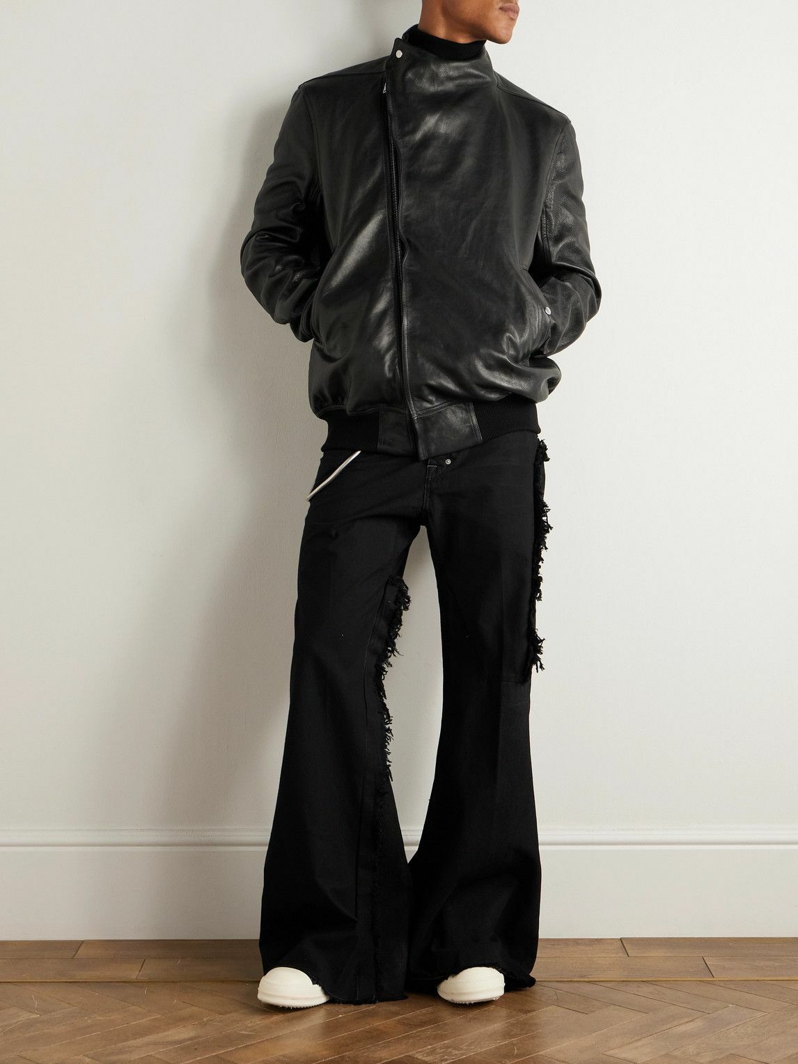 Rick Owens - Hollywood Flight Leather Jacket - Black Rick Owens