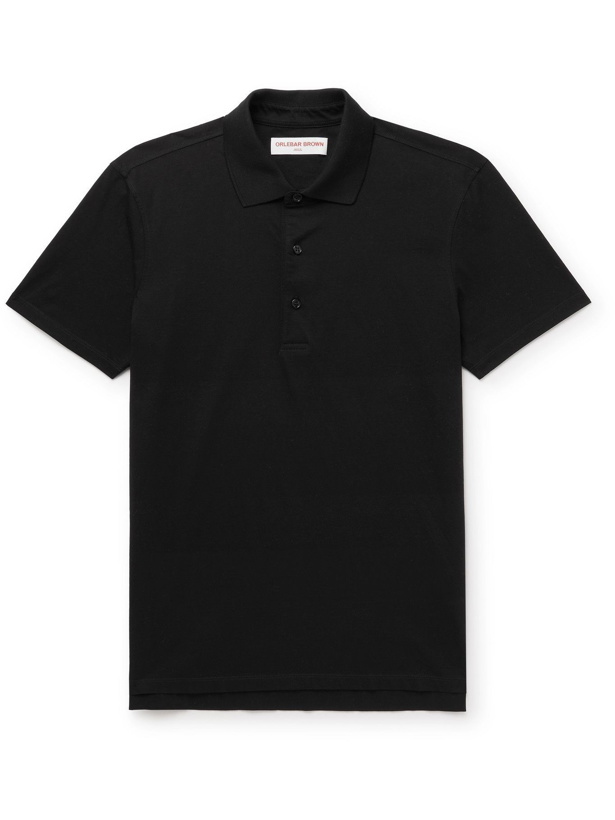 Photo: ORLEBAR BROWN - Linwood Cotton-Jersey Polo Shirt - Black