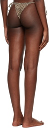 Frankies Bikinis Brown & Black Divine Skimpy Bikini Bottoms