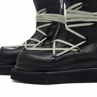 Rick Owens Men's Pentalaced Turbo Cyclops Boot in Black/Pearl