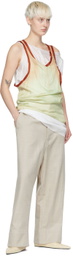 Edward Cuming Tan Viscose Tank Top