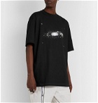 Ader Error - Oversized Printed Cotton-Jersey T-Shirt - Black