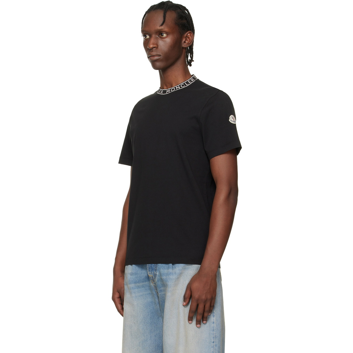 Moncler Black Logo-Trimmed Cotton T-shirt